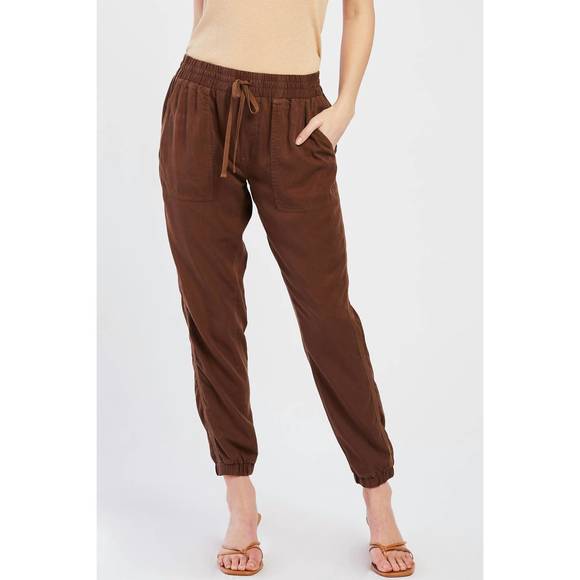 NEW VELVET HEART cocoa jogger pant in brown - Picture 1 of 2